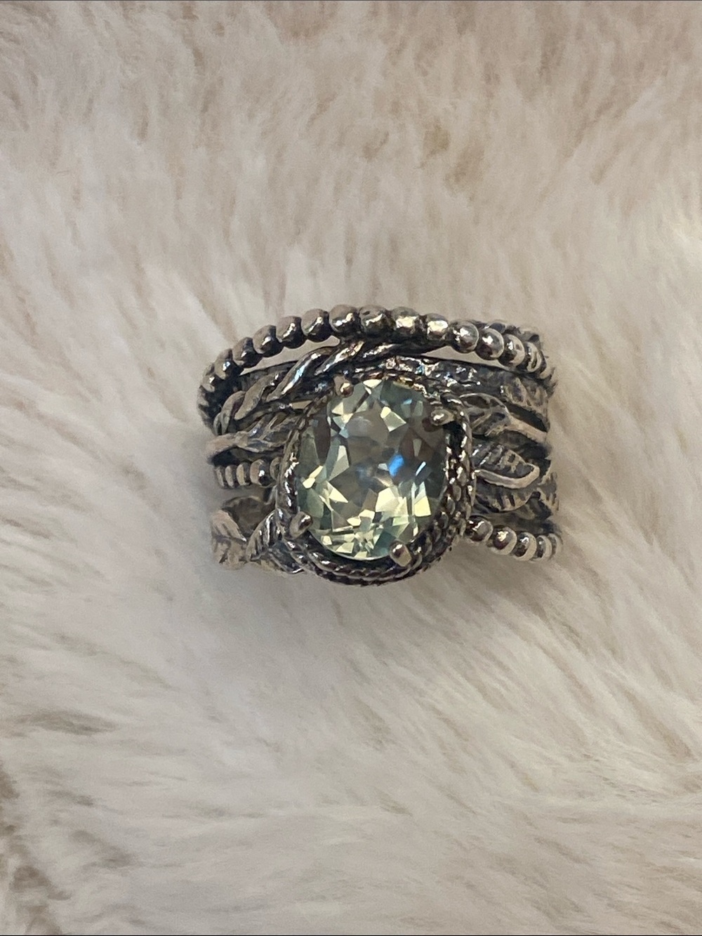 Prasiolite Ring